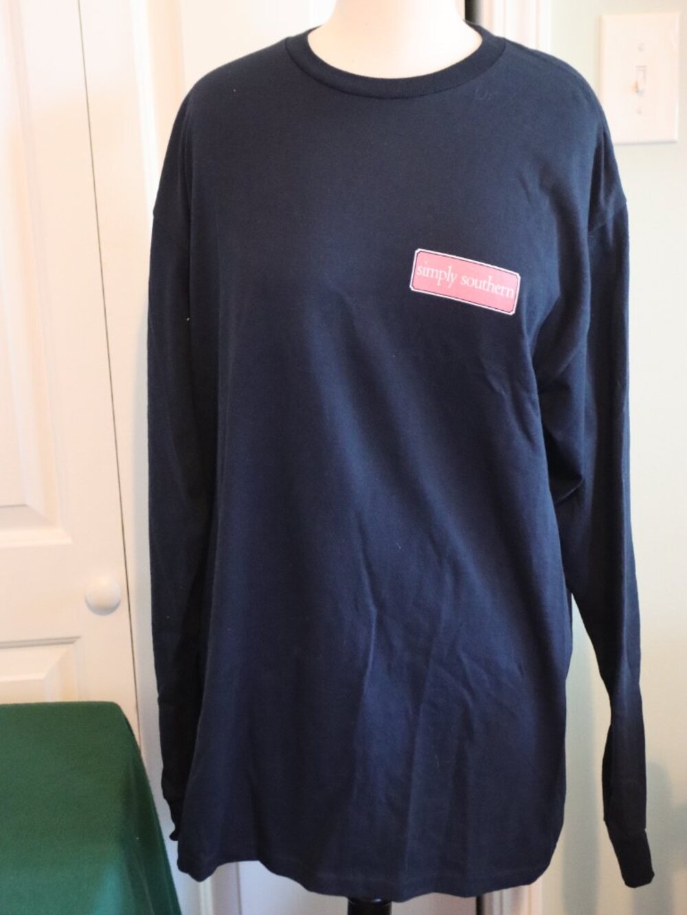 Simply Southern Long Sleeve Blue 100% Cotton Tee Pursuit of Preppiness Jeep - Picture 14 of 16